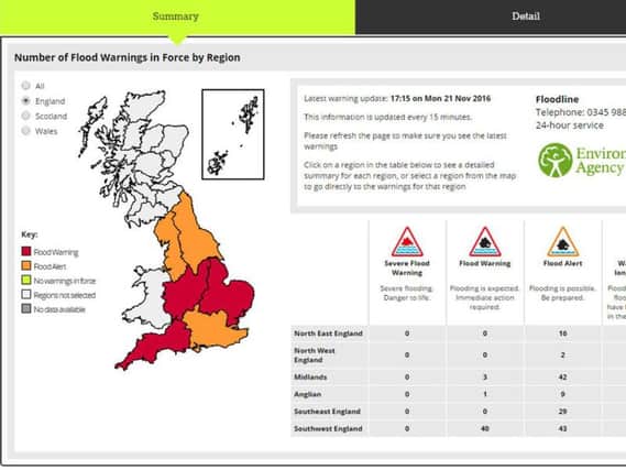 The Met Office has issued flood alerts for the North East.
