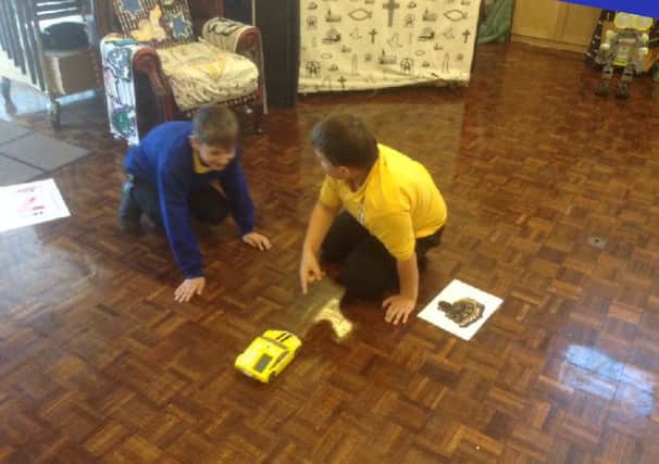 Action from the Star Wars-themed control workshop at St Michael's CE Primary School in Alnwick.