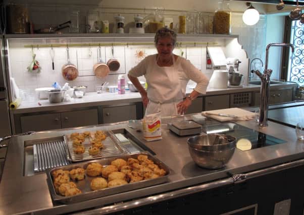Lynne Allan in the Epicurean Cookery School, at the Gritti Palace Hotel in Venice.