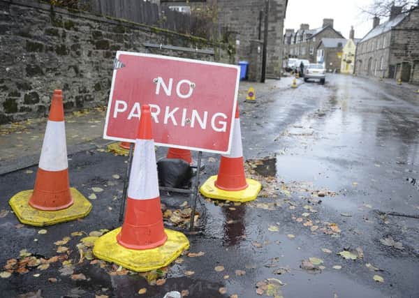 The ongoing roadworks in Alnmouth.  Picture by Jane Coltman