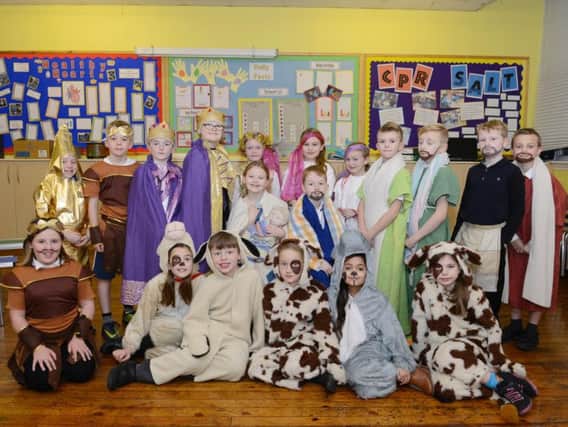 Amble First School pupils ready for their Nativity.
Picture by Jane Coltman