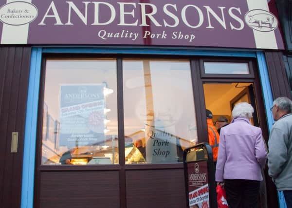 The new Andersons Quality Bakers & Pork Shop outlet in Newbiggin will open on Saturday. Pictured above is the shop on Woodhorn Road in Ashington.