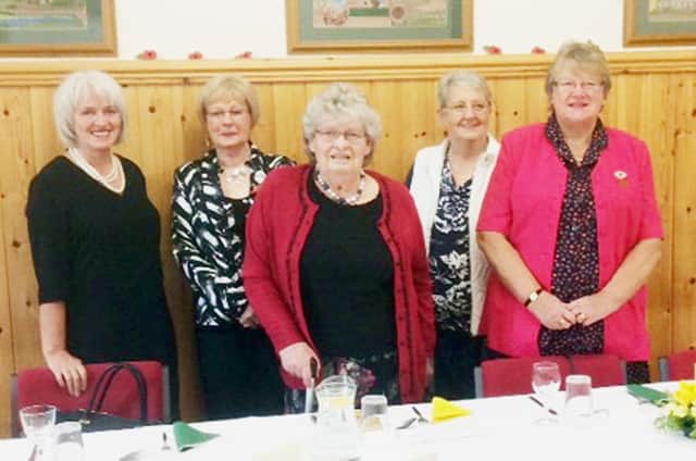 Netherton WI began in 1921 and celebrated with a 95th birthday party on Saturday, November 12.  Jennifer Collis, Roberta Henderson and Ros Grey welcome Federation Chairman Hilary Robson and WI Adviser Prudence Marks
