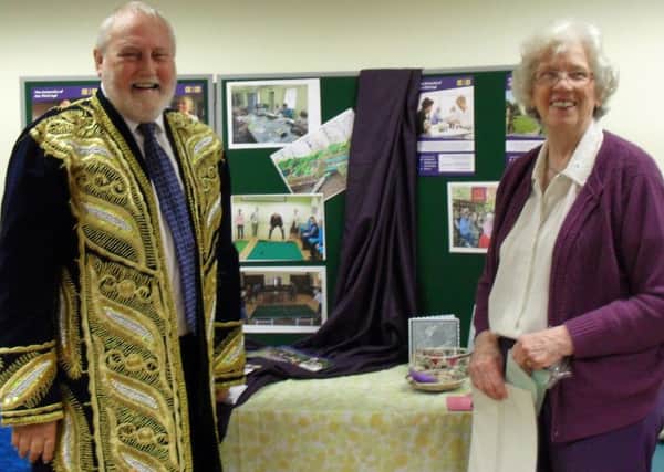 Kelvin Rushworth and Jean French, of Wooler U3A, at the Stay Well event in the Cheviot Centre.