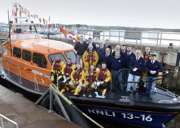 Arrival of the Shannon lifeboat in Amble.
Picture by Jane Coltman