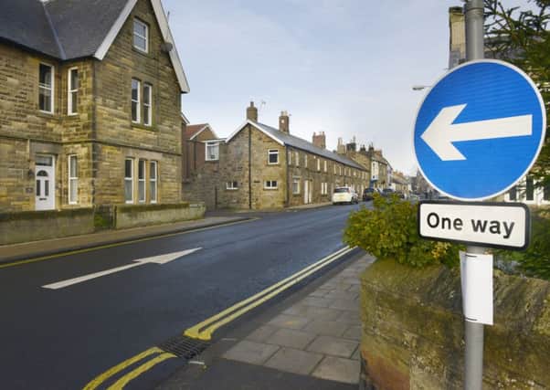The new one-way system in Alnmouth. Picture by Jane Coltman