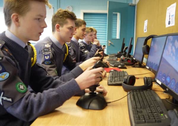 Cadets are put through their paces on the Wing's Flight Simulators