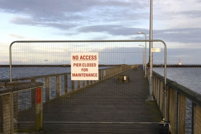Amble Pier was closed for repairs following the fire, but it has now reopened. Picture by Jane Coltman