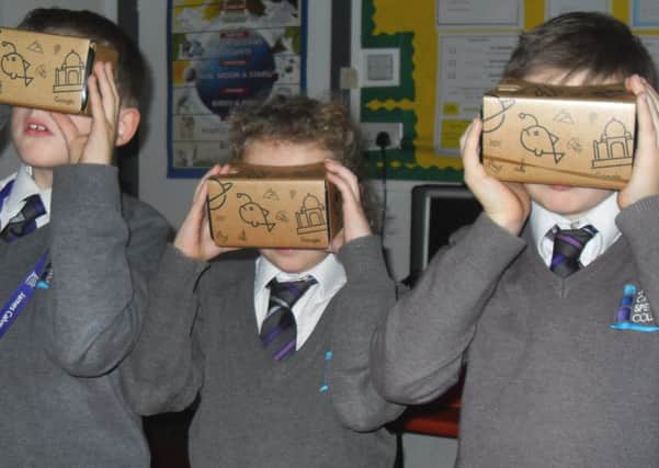 Students at Amble's JCSC took part in the Google-run Expeditions Pioneer Programme.