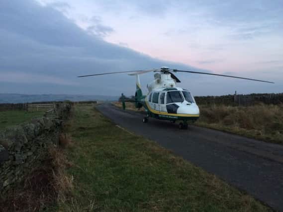 The GNAAS helicopter at Allendale