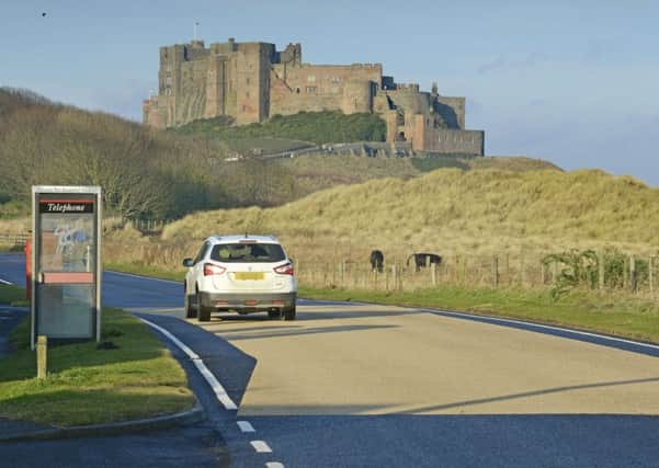 Traffic-calming measures on the road into Bamburgh.  Picture by Jane Coltman
