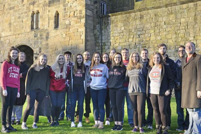 The latest intake of students from St Clouds State University based at Alnwick Castle.
 Picture by Jane Coltman