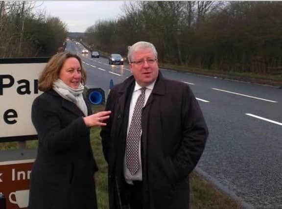 Berwick MP Anne-Marie Trevelyan with former transport secretary Patrick McLoughlin.