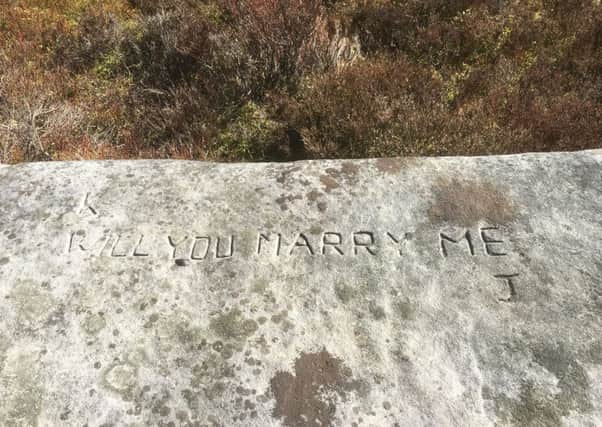 The Proposal Stone at Simonside.