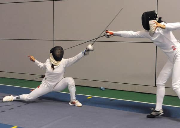 Fencing competition.
