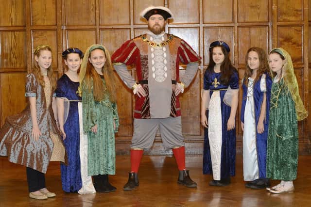 Tudor Day at the Dukes Middle School in Alnwick
King and Queens: Izzy Darby=Burn, Emilia Grimes, Darci Scott, David Gray, Emily Pounder, Shea Teasdale and Isla Hutton-Stott.
 Picture by Jane Coltman