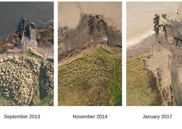 The erosion at Druridge Bay.