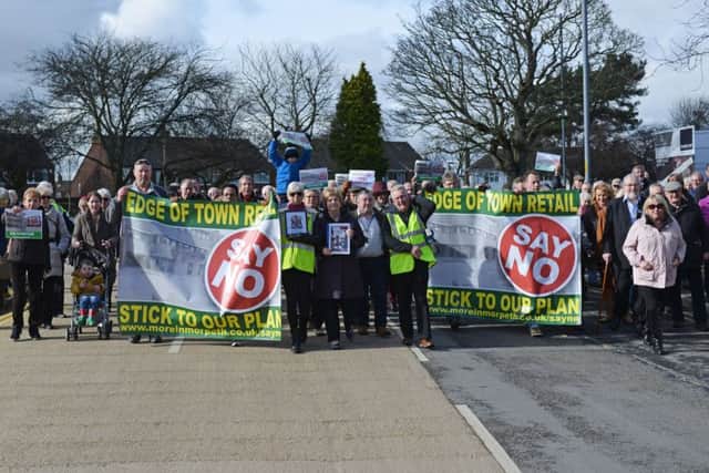Protest march in Morpeth against the plans for out-of-town development.
 Picture by Frank Reid