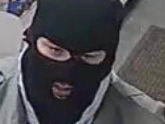 A close-up of the would-be robber