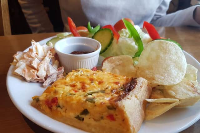 Valley Cottage Cafe - handmade quiche with homemade chutney.