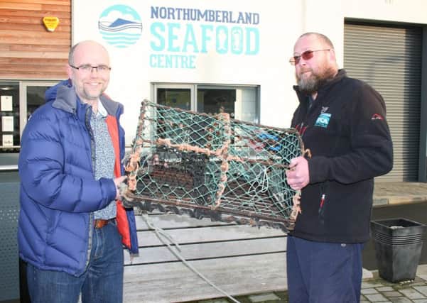 From left: Andrew Gooding, hatchery manager, and Jon Green of Northumberland Inshore Fisheries Conservation Authority. Picture courtesy of The Ambler.