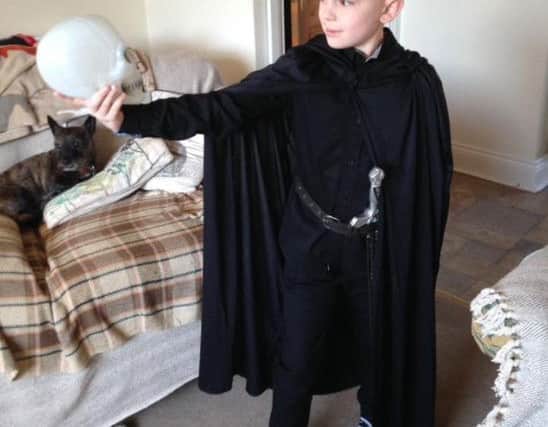 Finlay McLaren, a pupil at Shilbottle Primary School, dressed as Hamlet for World Book Day.
