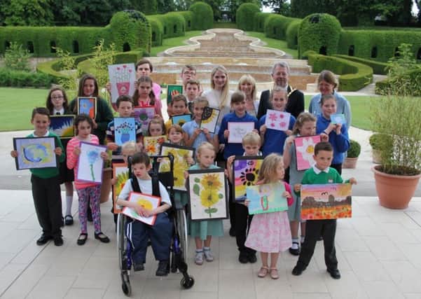 Alnwick in Bloom children's painting competition winners.