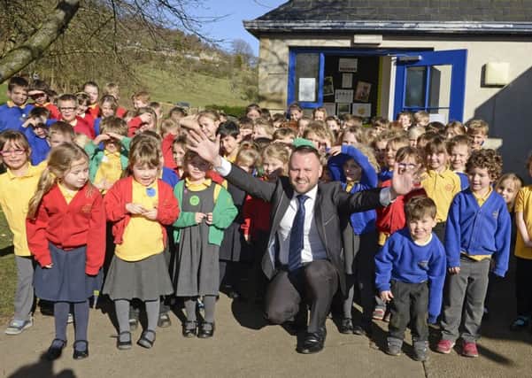 The refurbished Rothbury First School Nursery is officially opened by Coun Steven Bridgett.
 Picture by Jane Coltman