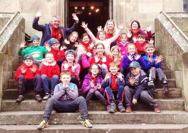Pupils from St Michael's CE Primary School in Alnwick at Ford Castle.