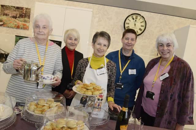 Some of the volunteers. From left, Arlene Cadman, Ruth McDonnell, Yvonne Dale, Gill Ewart and Sue Simpson. Picture by Jane Coltman