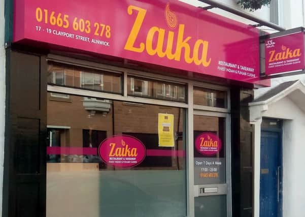 Zaika, in Alnwick, is opening next week.