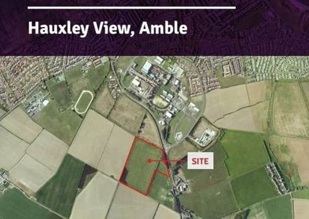 An emerging plan, known as Hauxley View, for around 190 homes went on show last week.