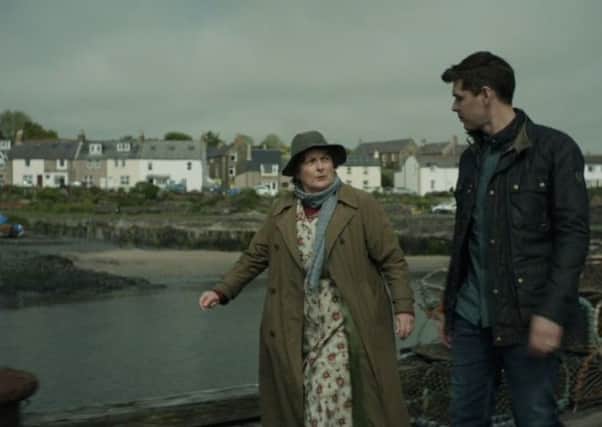 A scene from Sunday's episode of Vera which was partly filmed in Craster.