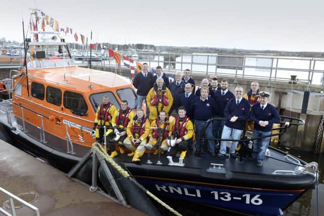 The arrival of the new lifeboat in Amble. 
Picture by Jane Coltman