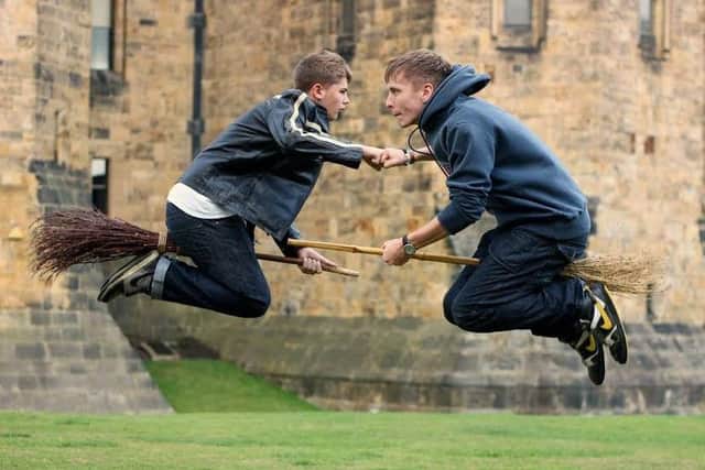 Aspiring wizards can take part in broomstick training at Alnwick Castle