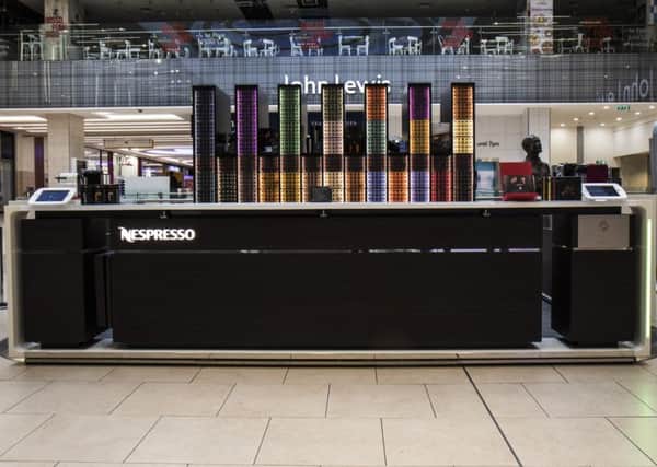 The Nespresso pop-up boutique in intu Eldon Square, in Newcastle.