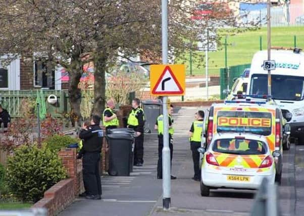 The incident in Ashington.  Picture by David Flynn