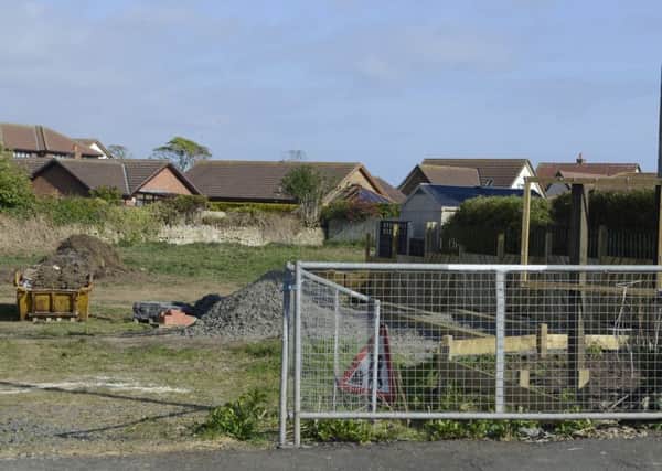 The site of the proposed homes between St Cuthberts House and Islestone Drive in North Sunderland.