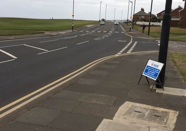 The scene of the fatal accident on The Links, Whitley Bay.