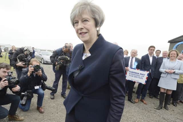 The vist of the Prime Minister Theresa May to Eshott Airfield in Northumberland.
 Picture by Jane Coltman