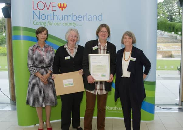 The Duchess of Northumberland presented the Friends of Alnmouth Station with a LOVE Northumberland Award at last years ceremony.