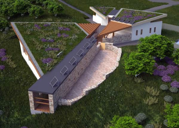 An artist's impression of the new Hauxley nature reserve building.