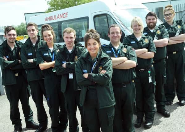 The nine North East Ambulance Service apprentices. Picture by Doug Moody Photography