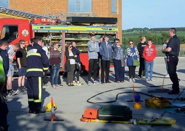 A young drivers' awareness event was staged at Alnwick Fire Station on Monday. Picture by Steve Miller