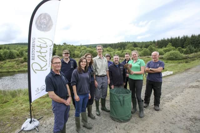 Volunteers and staff at the first release of water voles in Kielder Water & Forest Park. Picture by John Millard