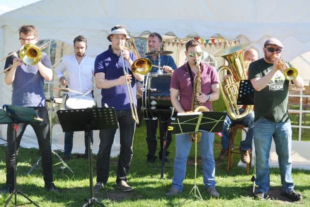 Alnmouth Arts Festival.
Music in the park from 'Northern Monkey Brass Band
 Picture by Terry Collinson