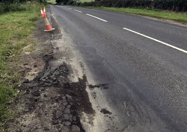 The road at Ratcheugh between Longhoughton and Denwick, where councillors are calling for urgent repairs.