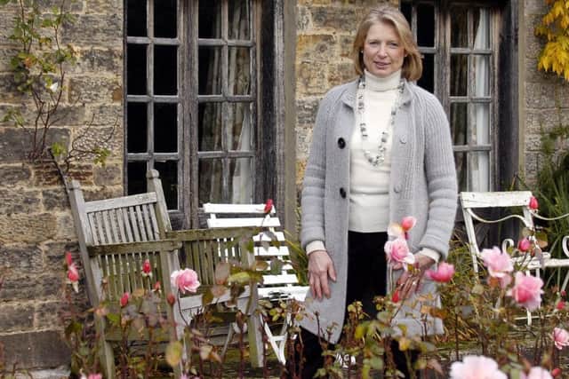 The late Penny Norton in one of the gardens at Whalton Manor.  Picture by Jane Coltman.