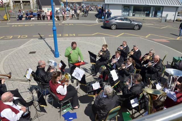 A brass band entertains the crowd at the Mauretania Day in Amble. Picture by Jane Coltman