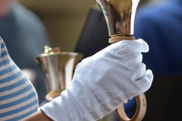 The refurbished Rothbury handbells. Pictures by Jane Coltman